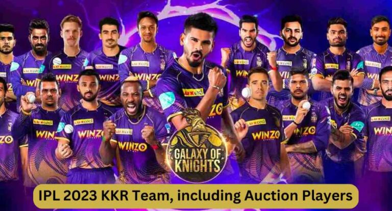 IPL 2023 KKR Team, including Auction Players